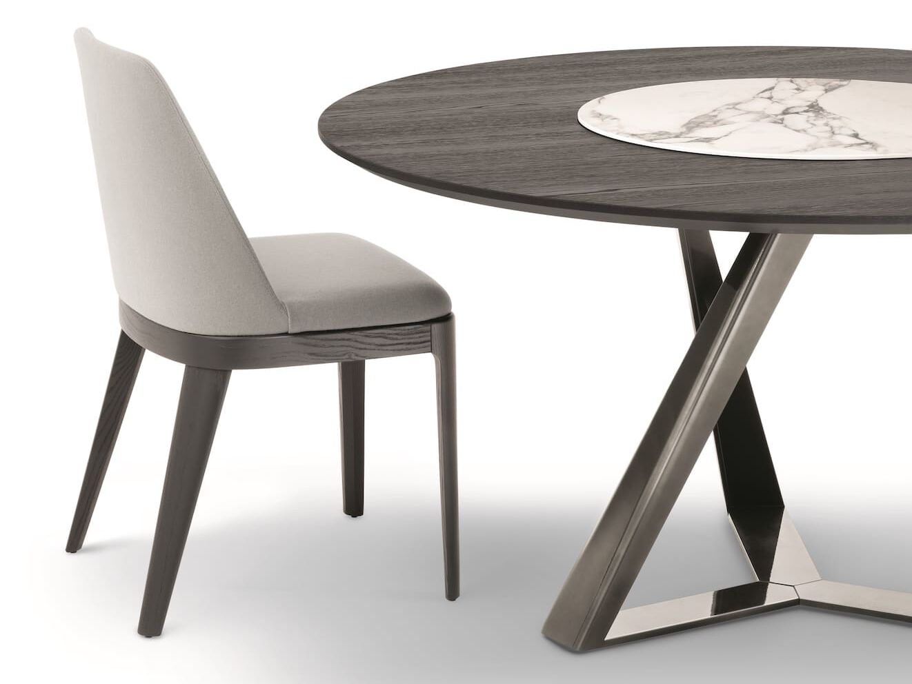 Стальной и Сверхкерамический круглый выдвижной обеденный стол Bontempi Casa Millennium ARCH-00070595 - Вид №7