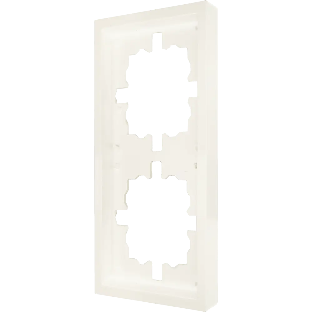 Рамка для розеток и выключателей Lezard Zima 2 поста цвет слоновая кость STLM-2058513 - Вид №1