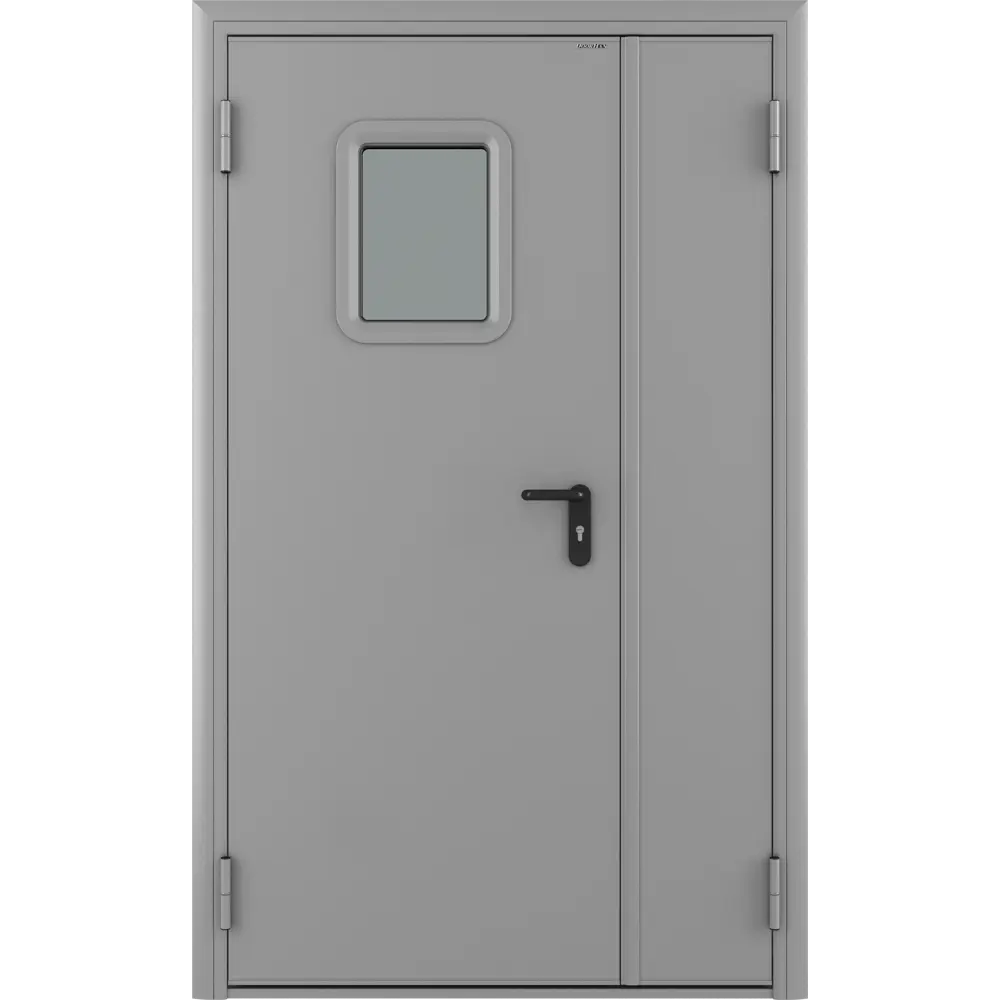 Дверь противопожарная EI60 остекленная 115x205 см левая RAL7035 DOORHAN STLM-2157650