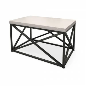 Журнальный столик белый деревянный с фигурным основанием Neo Loft СТ-1 db MILLWOOD RAW 134446 Белый