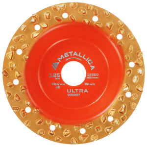 Чашка твердосплавная шлифовальная METALLICA Ultra 125х22,2 мм,   #8, плоская, по дереву. В кор. 9164891