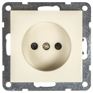 Розетка LK Studio LK60, без заземления, защитные шторки, цвет бежевый