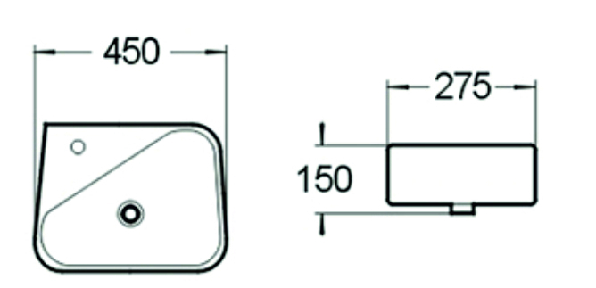 Раковина чаша SL-2017R SANTILINE  - Вид №1