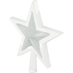 Верхушка для ёлки «Звезда», 25.5 см, цвет серебро