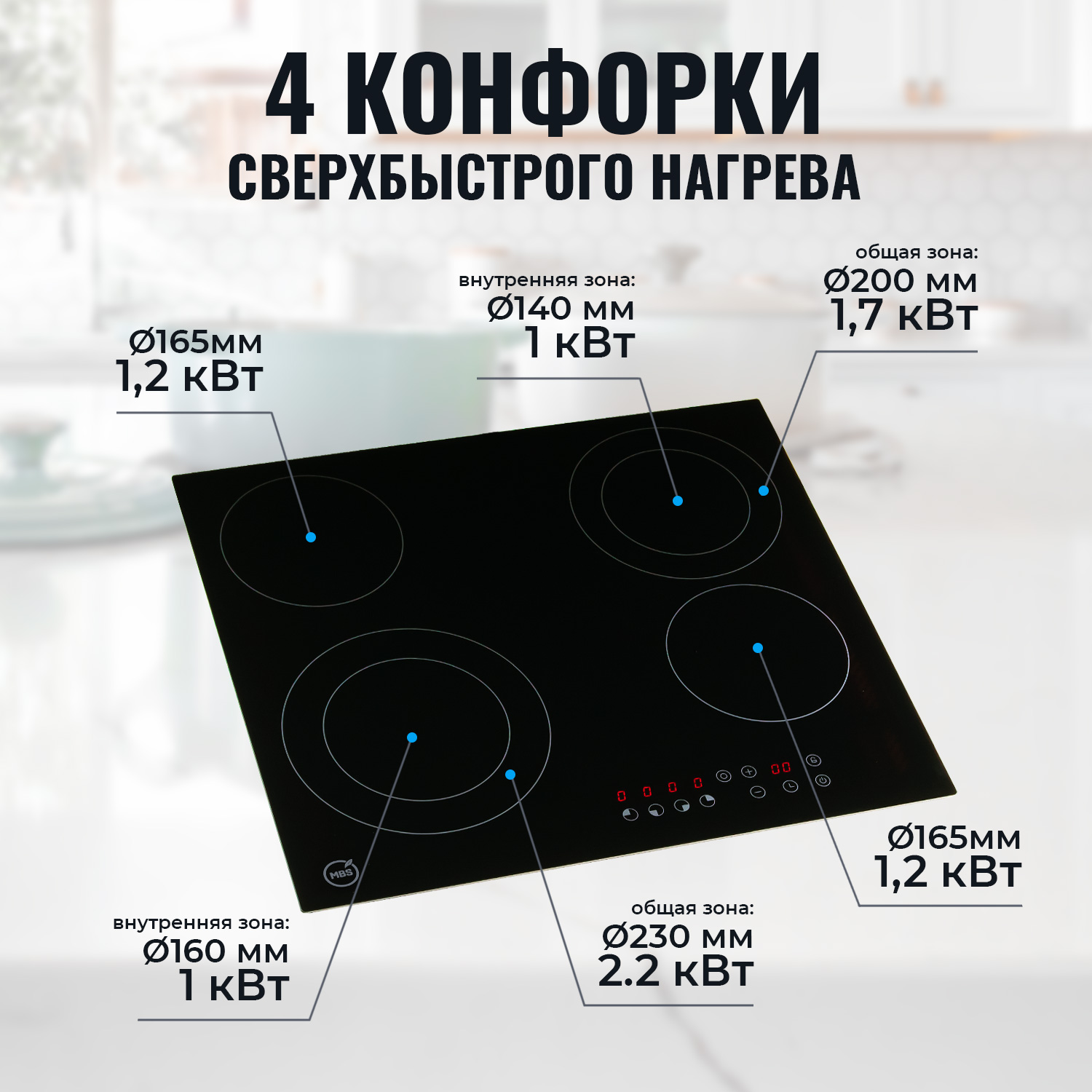 1196970 Электрическая варочная поверхность MBS PE-604 STDN-0094238 - Вид №10