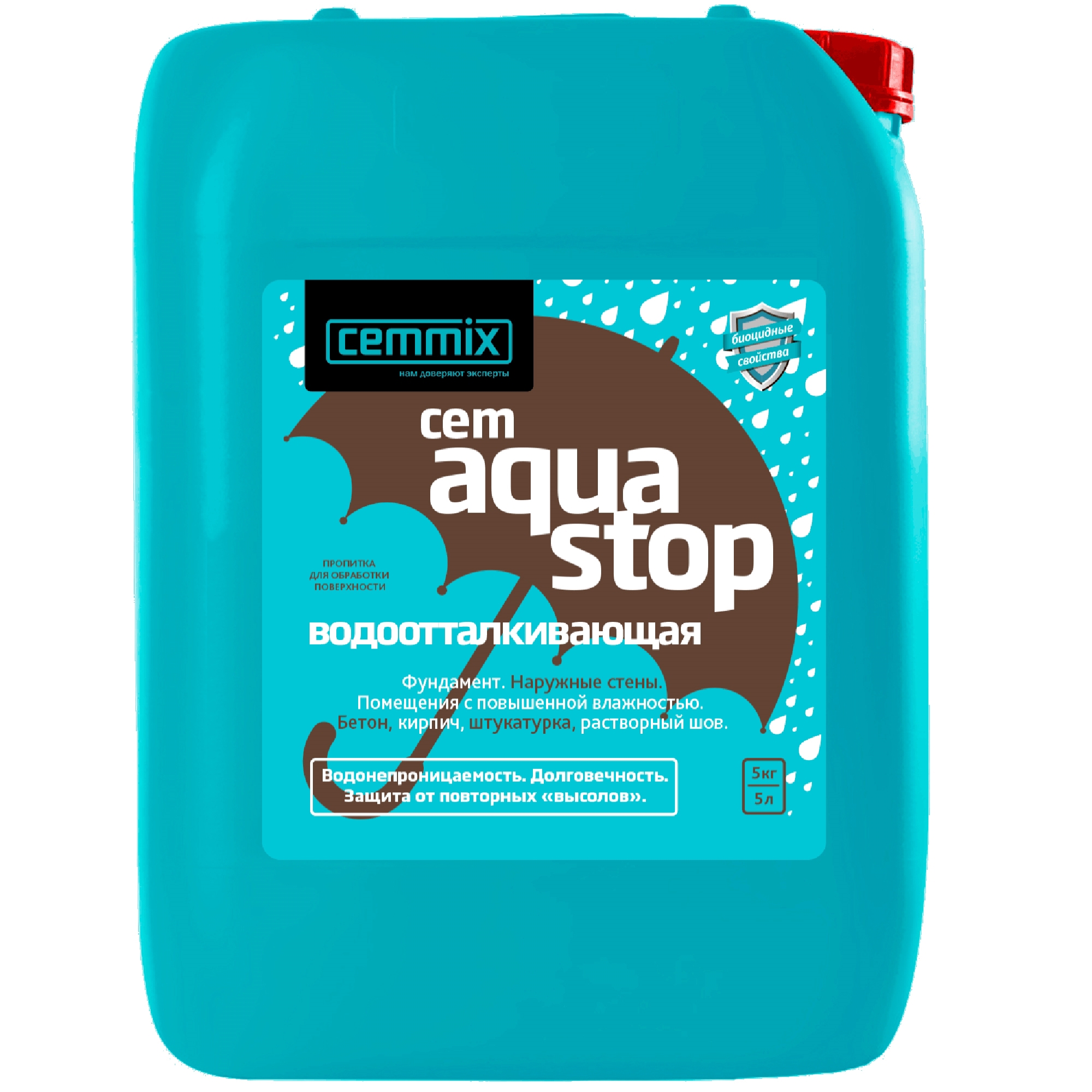 17305396 Пропитка водоотталкивающая Cemmix CemAquaStop 5 л STLM-0007852 Santreyd 