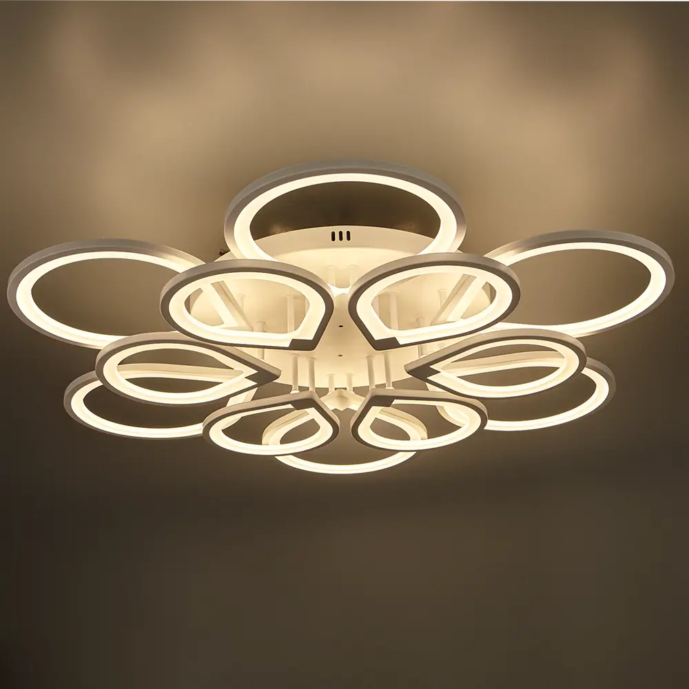 Люстра потолочная Семь огней SF7099/12C-WT LED 372 Вт регулируемый белый свет цвет белый STLM-2198504 - Вид №1