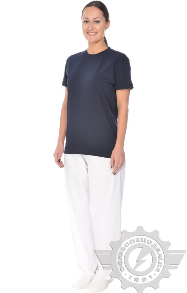 4958262 Футболка темно-синяя  Одежда для официантов  размер XL (50-52) Спецодежда  - Вид №10