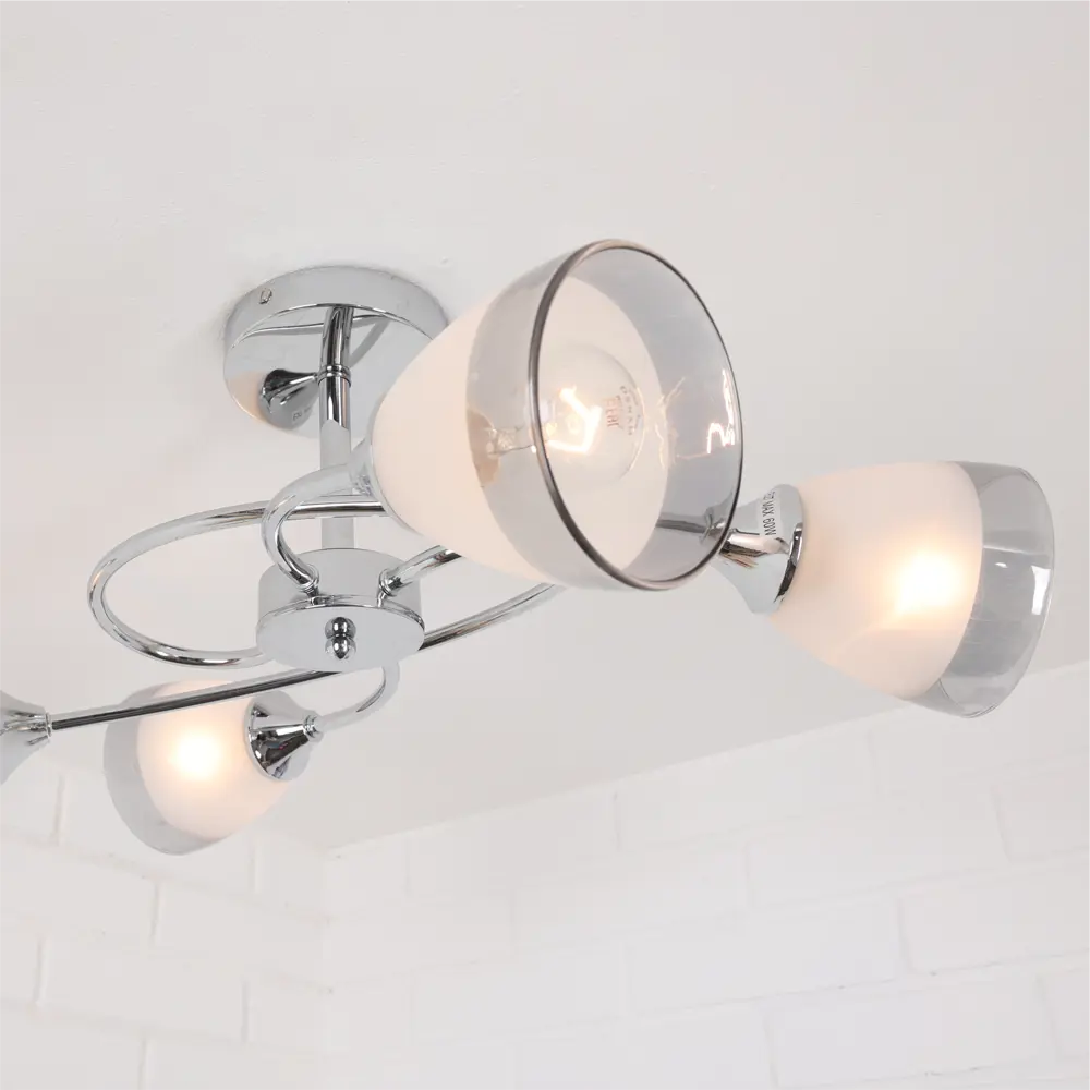 Люстра потолочная «Costa» 24000-4 4 лампы 12 м² цвет серебристый SCHAFFNER STLM-2120557 - Вид №8