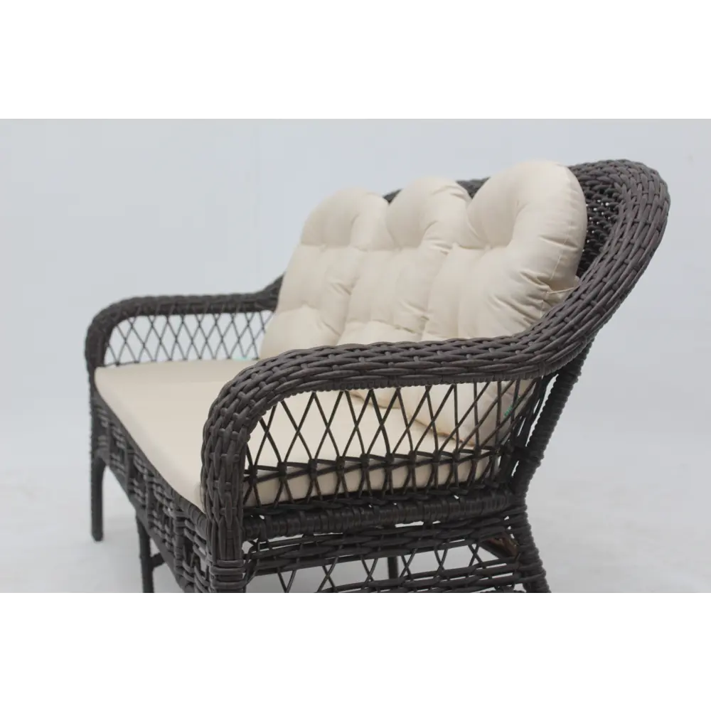 Садовое кресло с подушкой Viktoria 65x65x180 см искусственный ротанг коричневый Santreyd STLM-2117880 - Вид №3