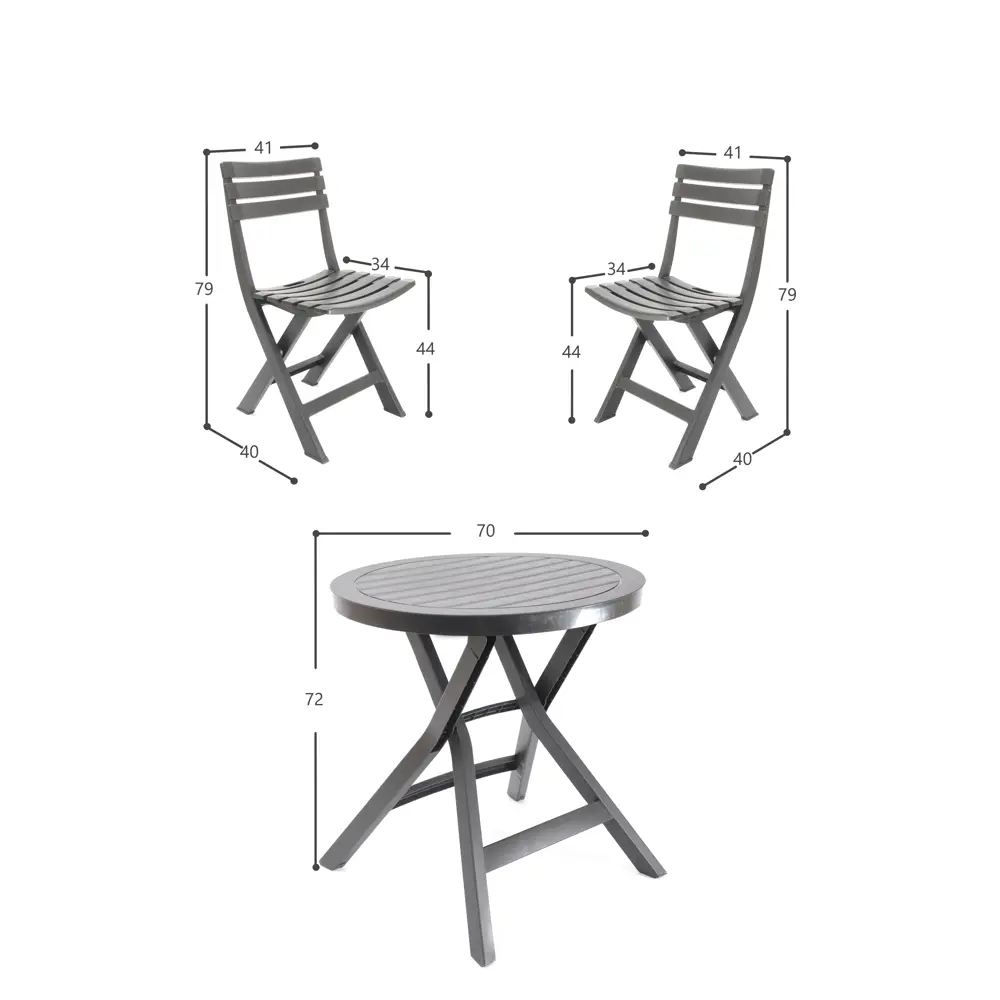 Набор садовой мебели для отдыха Марсель пластик графит Santreyd STLM-2192660 - Вид №8