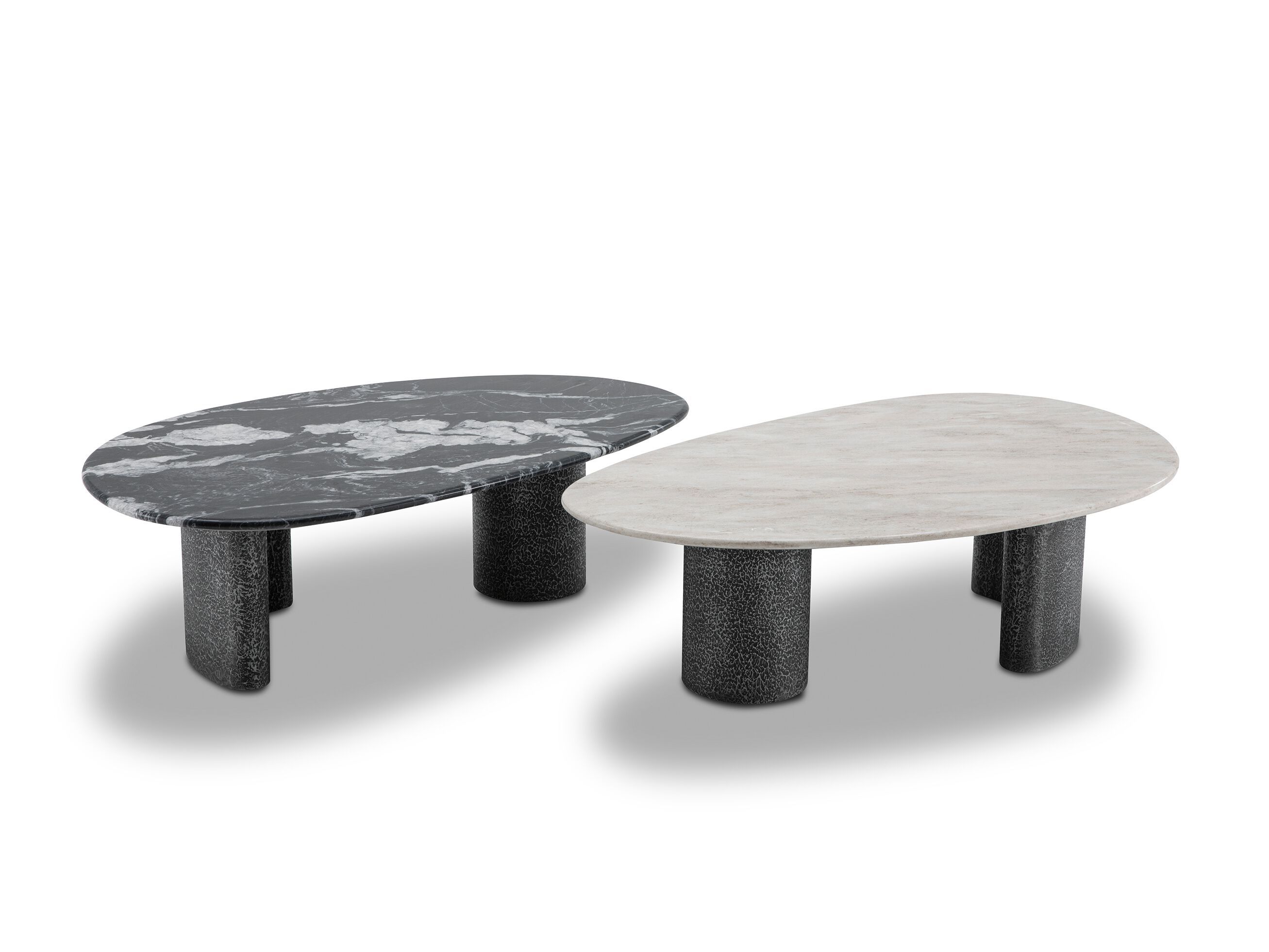 Овальный журнальный столик из мрамора и нержавеющей стали CAMPO DE' FIORI ASCT701 ARCH-00084860