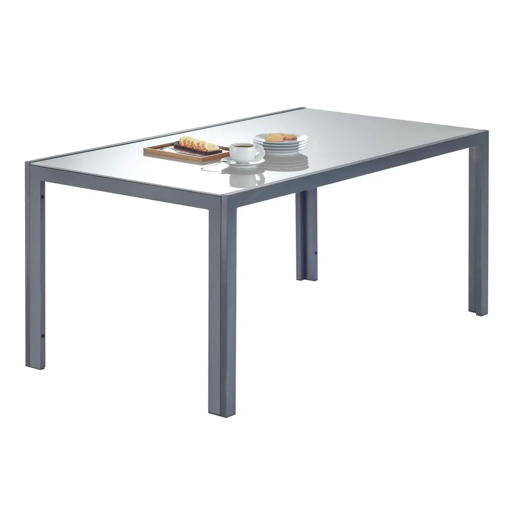 Стол садовый Naterial Lyra Fix 160х90х75 см алюминий/стекло темно-серый STLM-2089212 - Вид №4