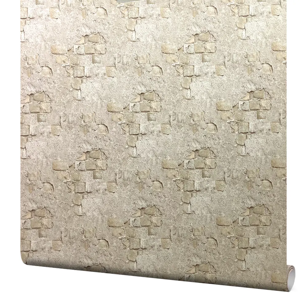 Обои флизелиновые Loft Silv бежевые 1.06x10 м 168457-13 SOLO Loft&Silver STLM-2158215