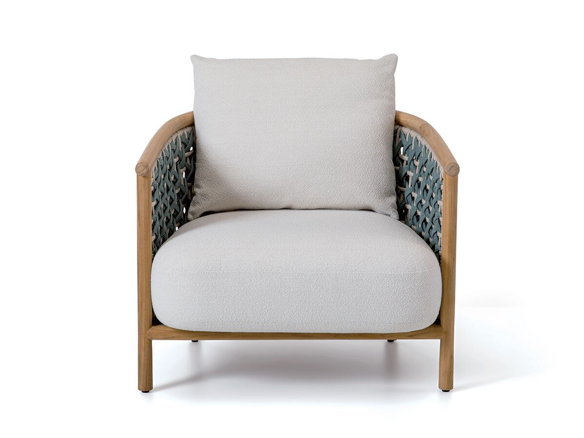 Плетеный ТИК и веревочный садовый стул с подлокотниками Ethimo патио ARCH-00101467 - Вид №3