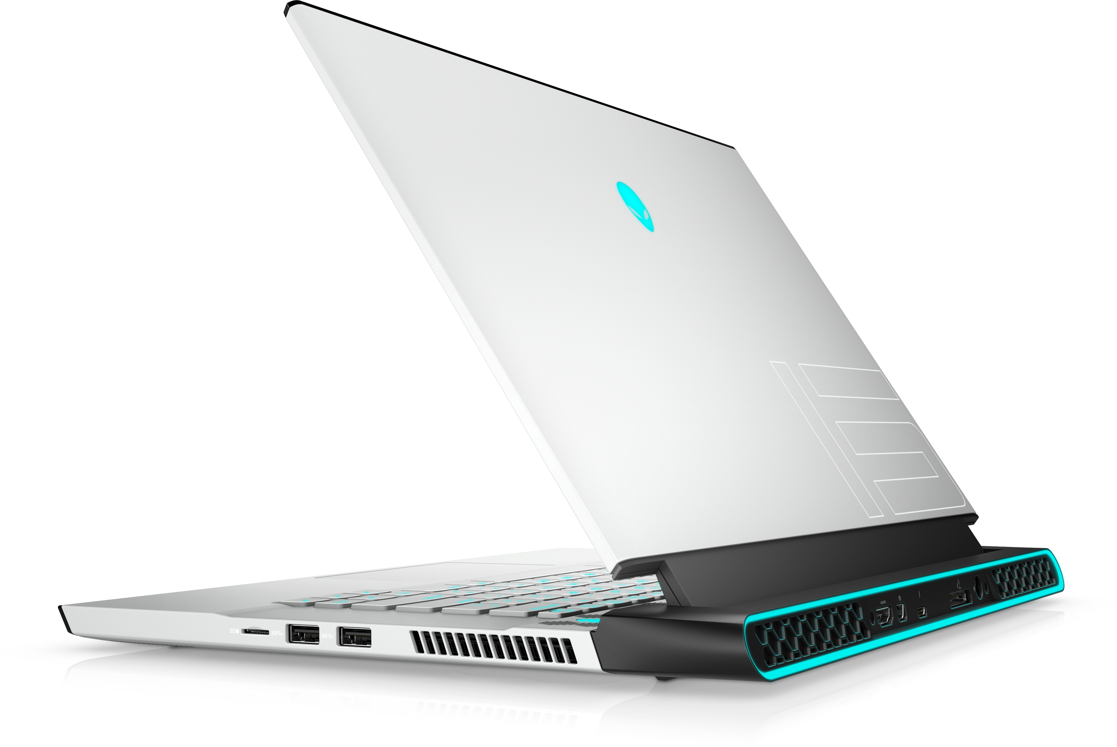 M15-7373 Alienware m15 r3 15.6"(1920x1080 (матовый, 300hz))/intel core i7 10750h(2.6ghz)/32768mb/1024ssdgb/nodvd/ext:nvidia geforce rtx2070 super(8192mb)/bt/wifi/lunar light/w10 + backlit, 300 nits, 3ms Dell Santreyd  - Вид №4