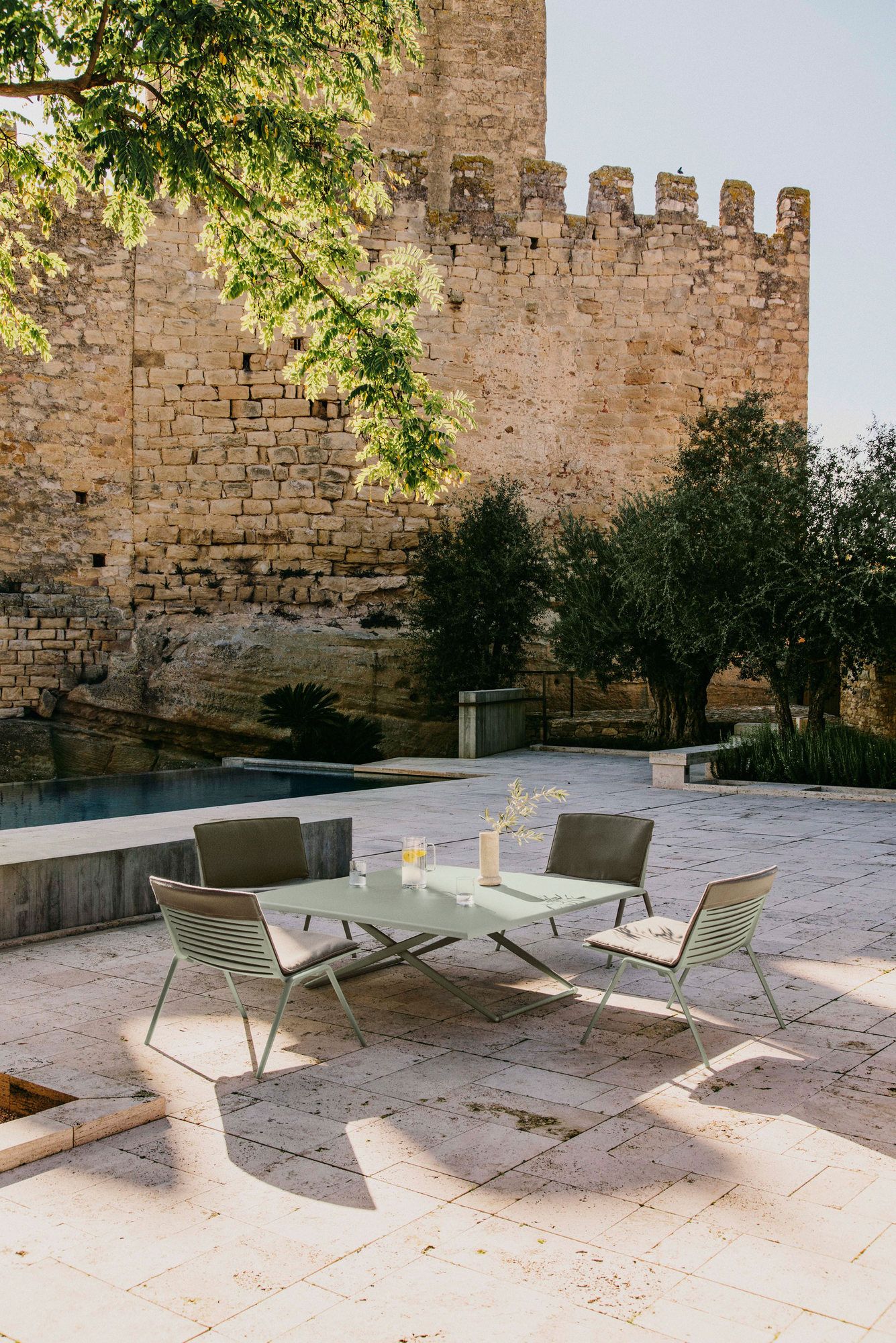 Алюминиевый круглый садовый столик FAST ARCH-00072976 - Вид №4