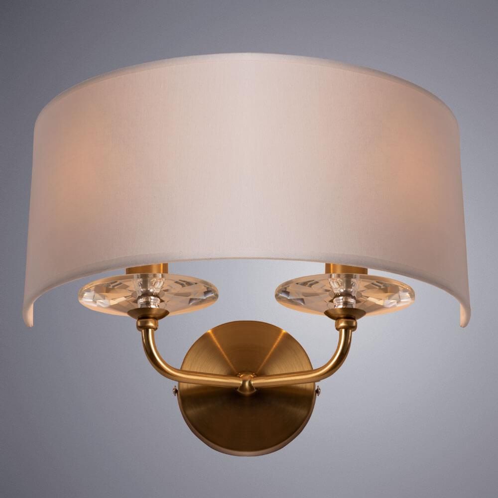 Бра с абажуром на 2 лампы белое Jennifer A8555AP-2AB ARTE LAMP JENNIFER 00-3931637 Белый;золото  - Вид №3