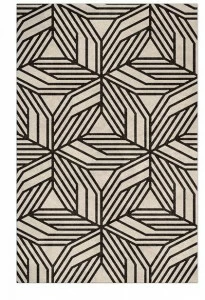 BRABBU Прямоугольный коврик ручной работы из ткани в стиле модерн с геометрическими мотивами