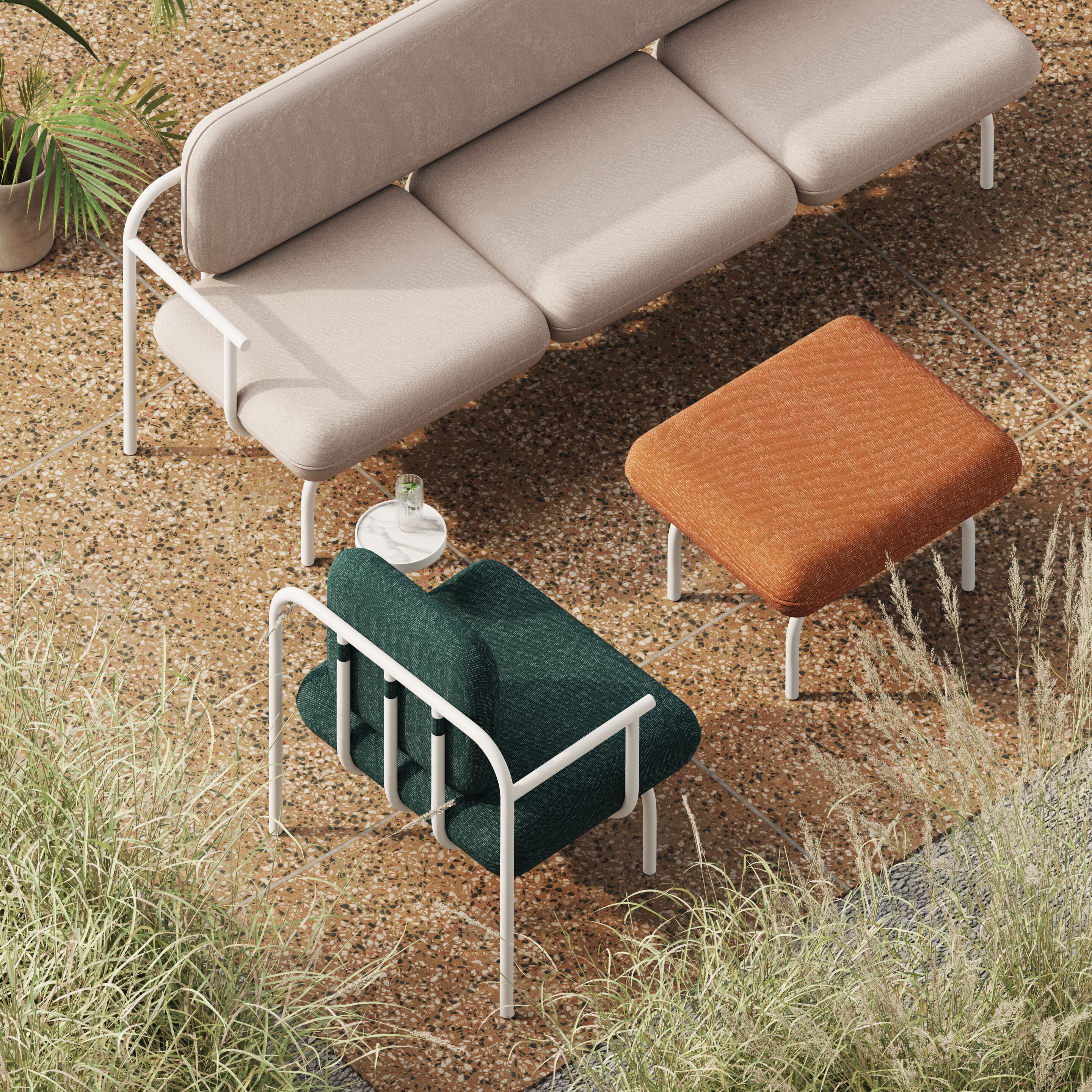 3-местный тканевый садовый диван Joyf Havn ARCH-00120885 - Вид №2