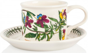 10573833 Portmeirion Чашка чайная с блюдцем Portmeirion Ботанический сад.Фиалка трехцветная 200мл, фарфор Фарфор