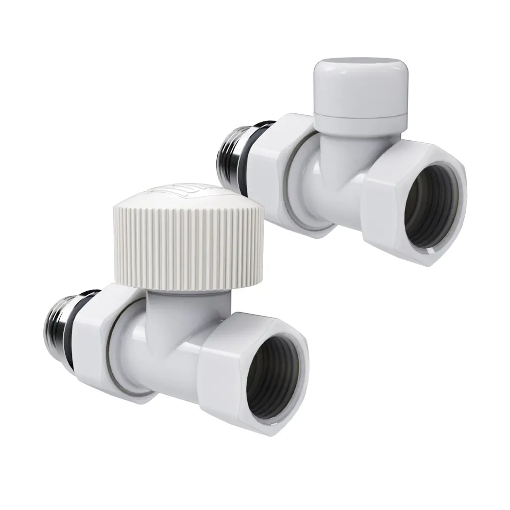 Термостатический комплект для радиатора прямой Royal Thermo Design 1/2" латунь цвет белый STLM-2182582 - Вид №1