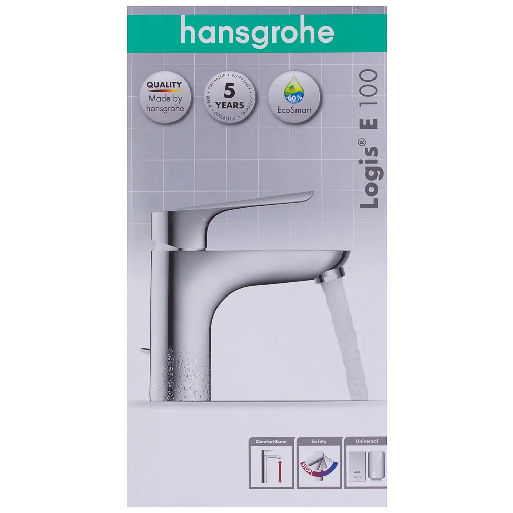 Смеситель для раковины Hansgrohe Logis E однорычажный с высоким изливом цвет хром STLM-2137226 - Вид №9