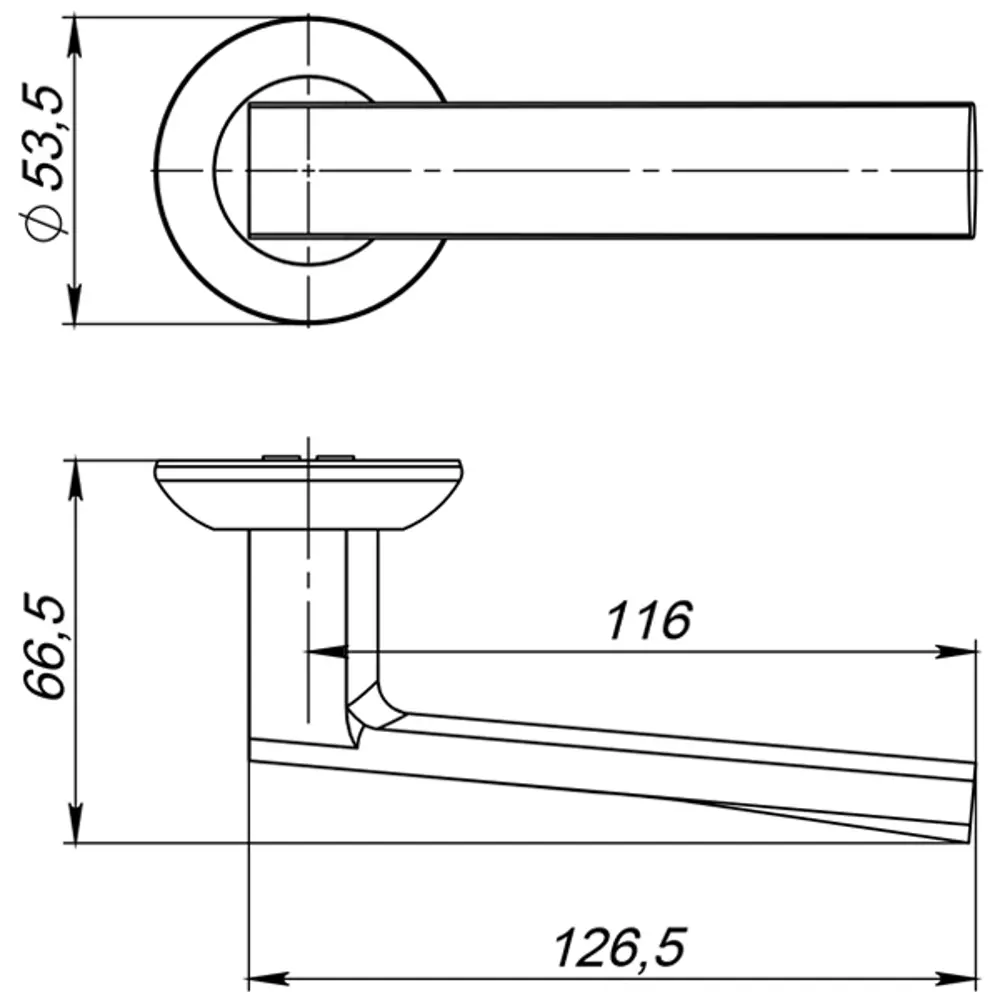 Дверные ручки Ajax Ergo JR/HD SN/CP, без запирания, комплект, цвет матовый никель/хром STLM-2120397 - Вид №4