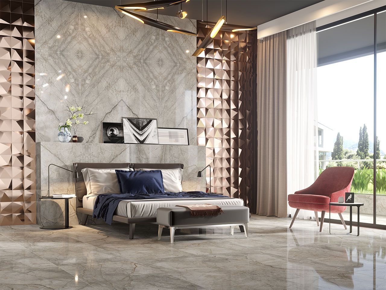 Пол / облицовка керамогранита с эффектом камня Kaleseramik ванная комната ARCH-00083527 - Вид №2