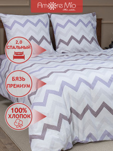 90832862 Комплект постельного белья Eco cotton 43538, двуспальный, хлопок цвет бежевый STLM-0404337 AMORE MIO