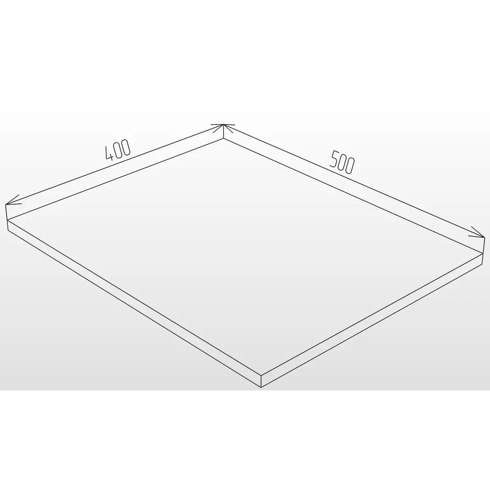 Настенная полка Velardy 50x40 см лдсп цвет серый графит