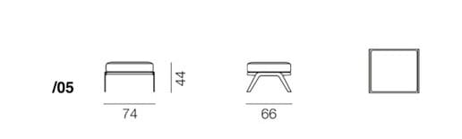 Кожаный прямоугольный пуф de Sede DS-60 ARCH-00025343 - Вид №2