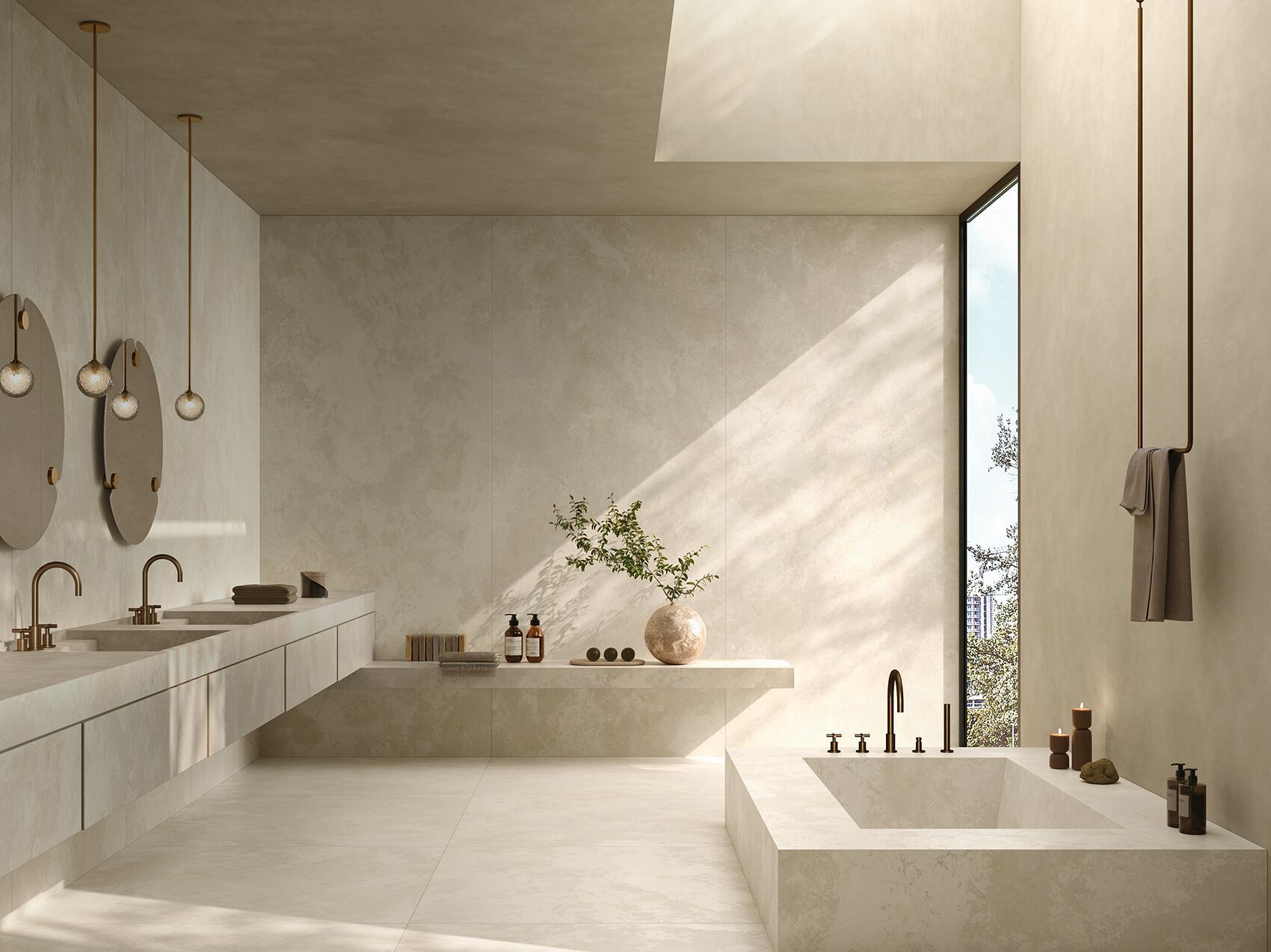 Пол / облицовка керамогранита с эффектом камня Revigrés ARCH-00019830