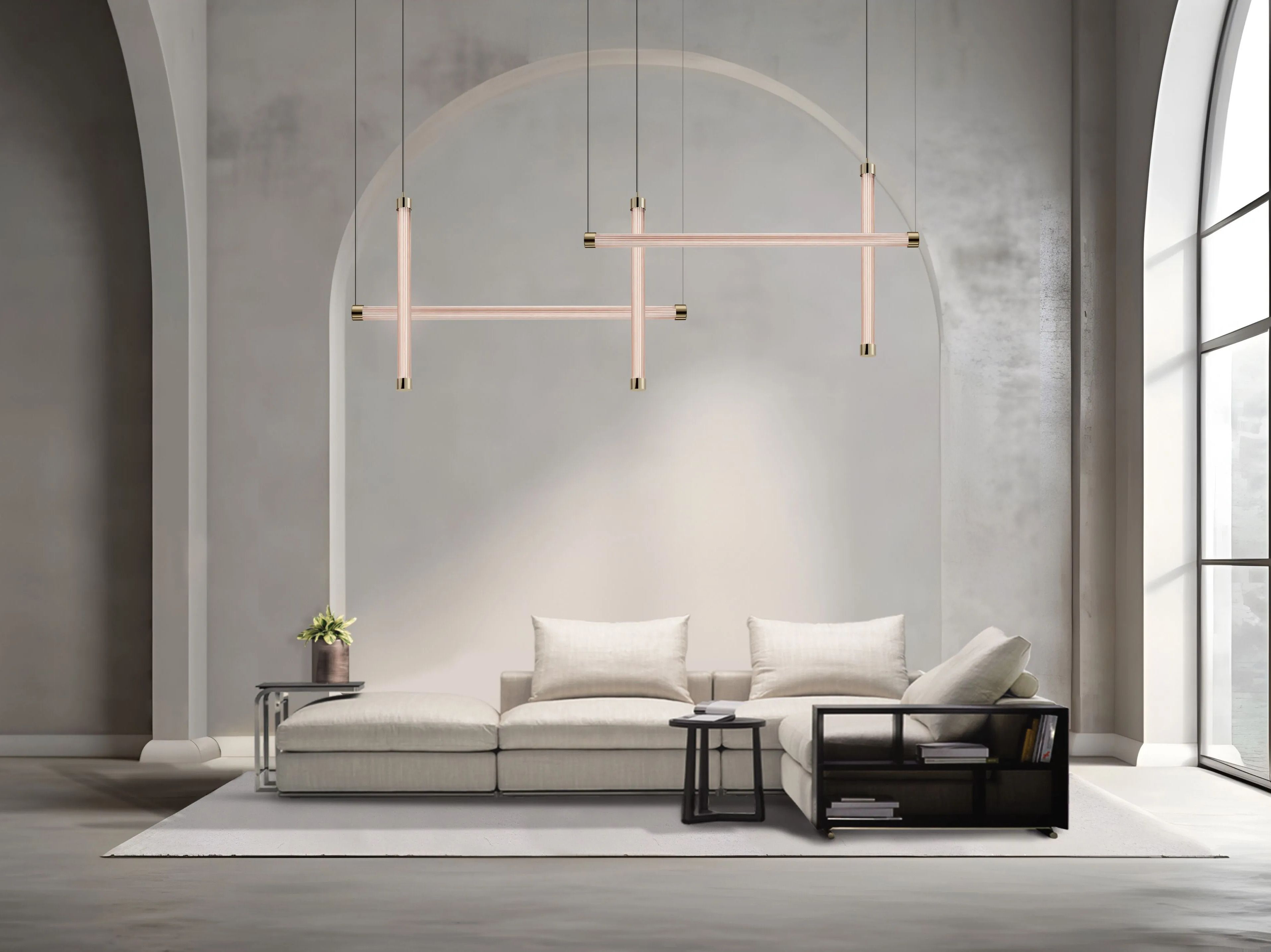 Подвесной светильник из боросиликатного стекла Euroluce Lampadari текстура ARCH-00105244