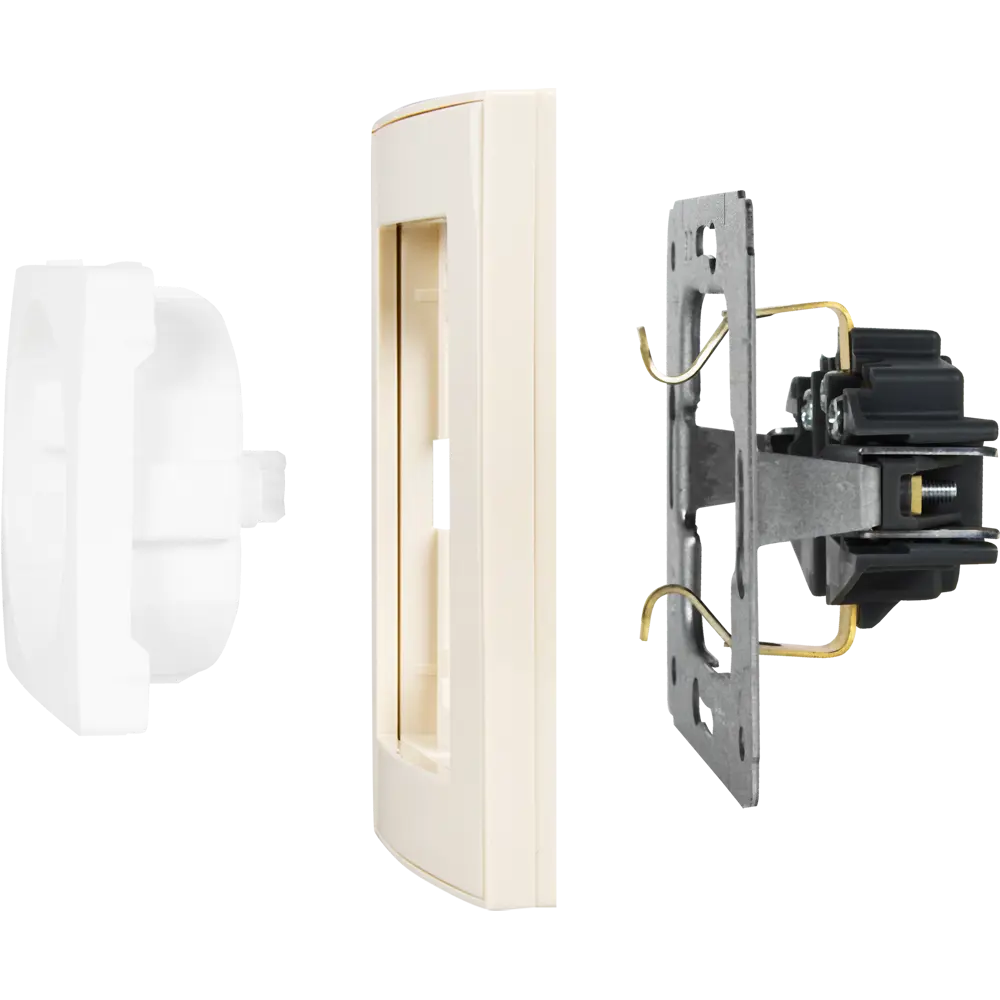 Рамка для розеток и выключателей Lezard Rain 4 поста, цвет бежевый STLM-2209006 - Вид №3