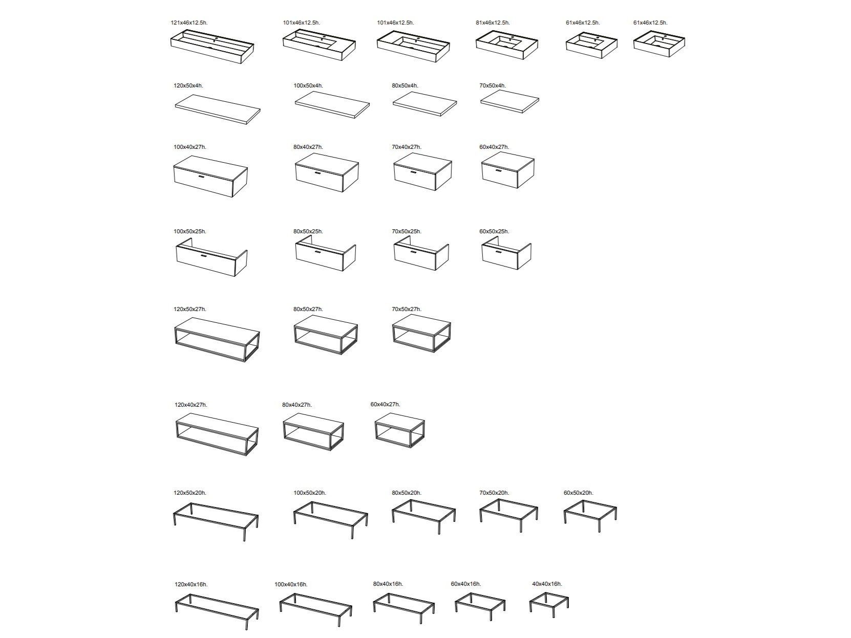 Подвесной умывальник со стальной рамой и меламинированным COLAVENE SQUARE ARCH-00085971 - Вид №3