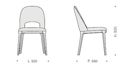 Мягкий стул из ткани Kico Living Complements ARCH-00150244 - Вид №3