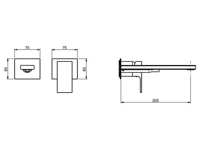 Настенный смеситель для раковины с ограничителем расхода Rubinetterie Frattini Vita Due ARCH-00078238 - Вид №30