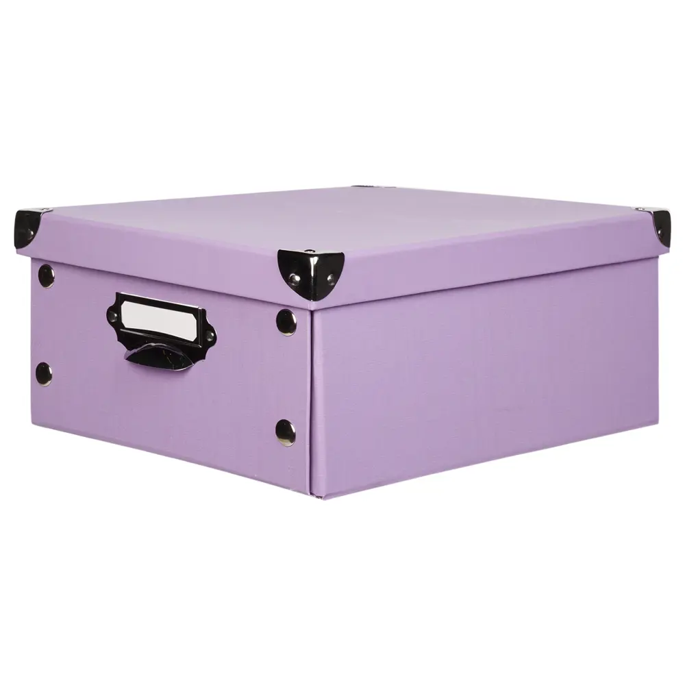Коробка 34x13.5x24 см, картон цвет сиреневый STORIDEA STLM-2114683