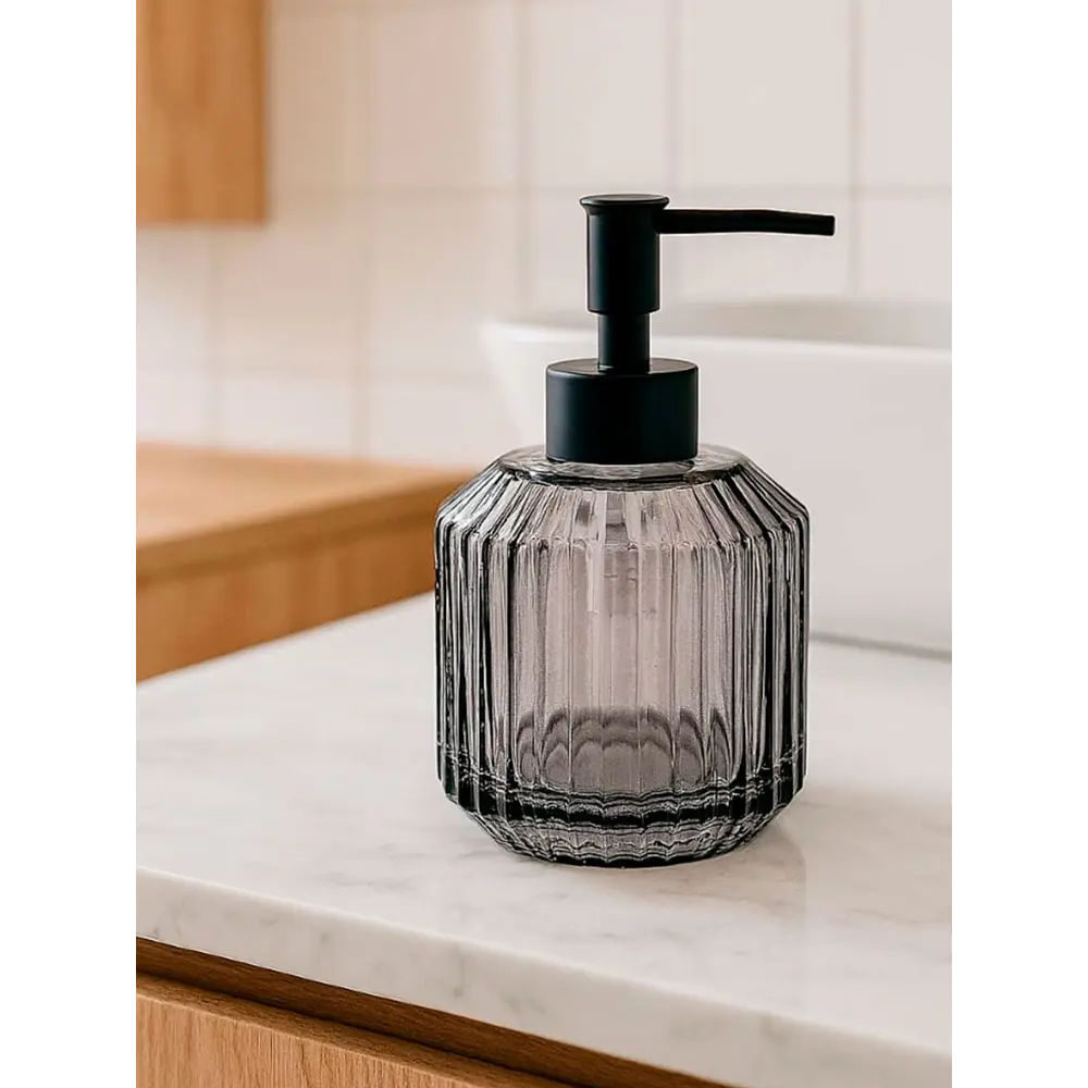 Дозатор для мыла шерон стекло черный Santreyd STLM-2092034 - Вид №2