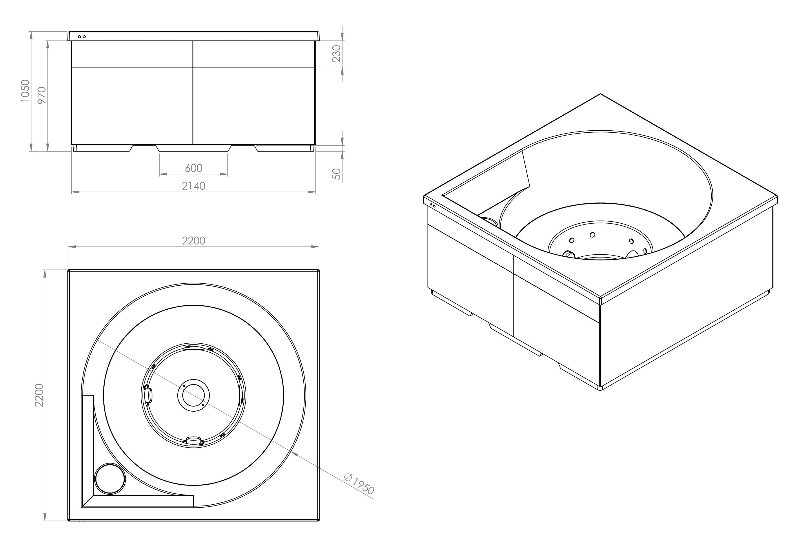 Открытый акриловый мини-бассейн Drop LÄHDE ARCH-00045064 - Вид №5
