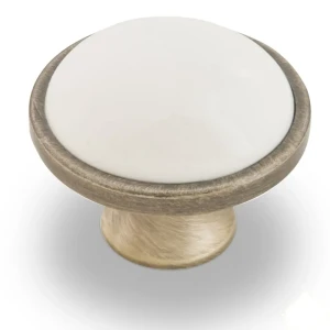 Мебельная ручка-кнопка Kerron AB MGB601 32 мм металл/фарфор