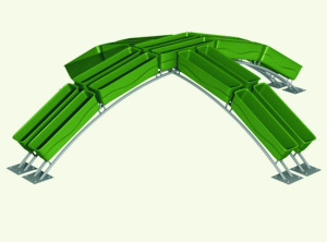 MVD101-A.VO Мостик ВИАДУК двойной, арка цветочная для вертикального озеленения с балконными ящиками LAB.Space