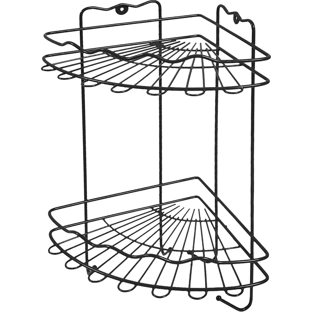 Полка для ванной Swensa Mono SWR-072-GRY угловая 2 яруса цвет серый