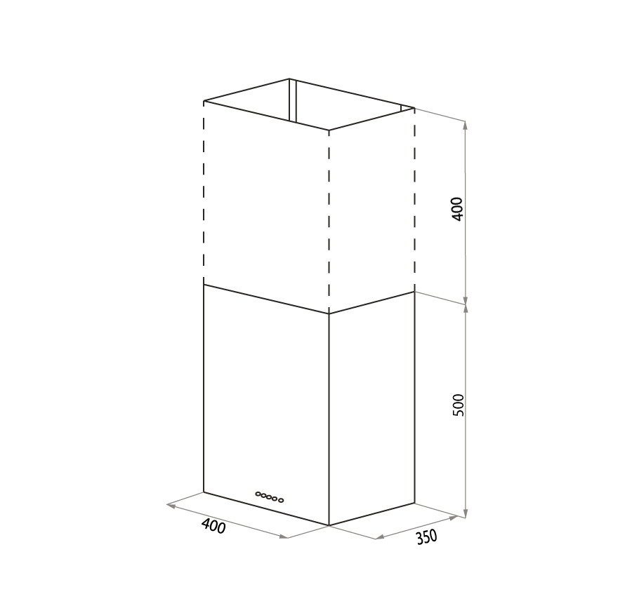 5349820 Вытяжка пристенная HOMSair PHLOX PUSH 40 белый STDN-0039792 - Вид №10