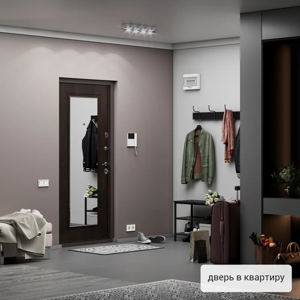 Дверь входная металлическая Грата 860 мм правая цвет скай мореный РР TOREX STLM-2109607 - Вид №18