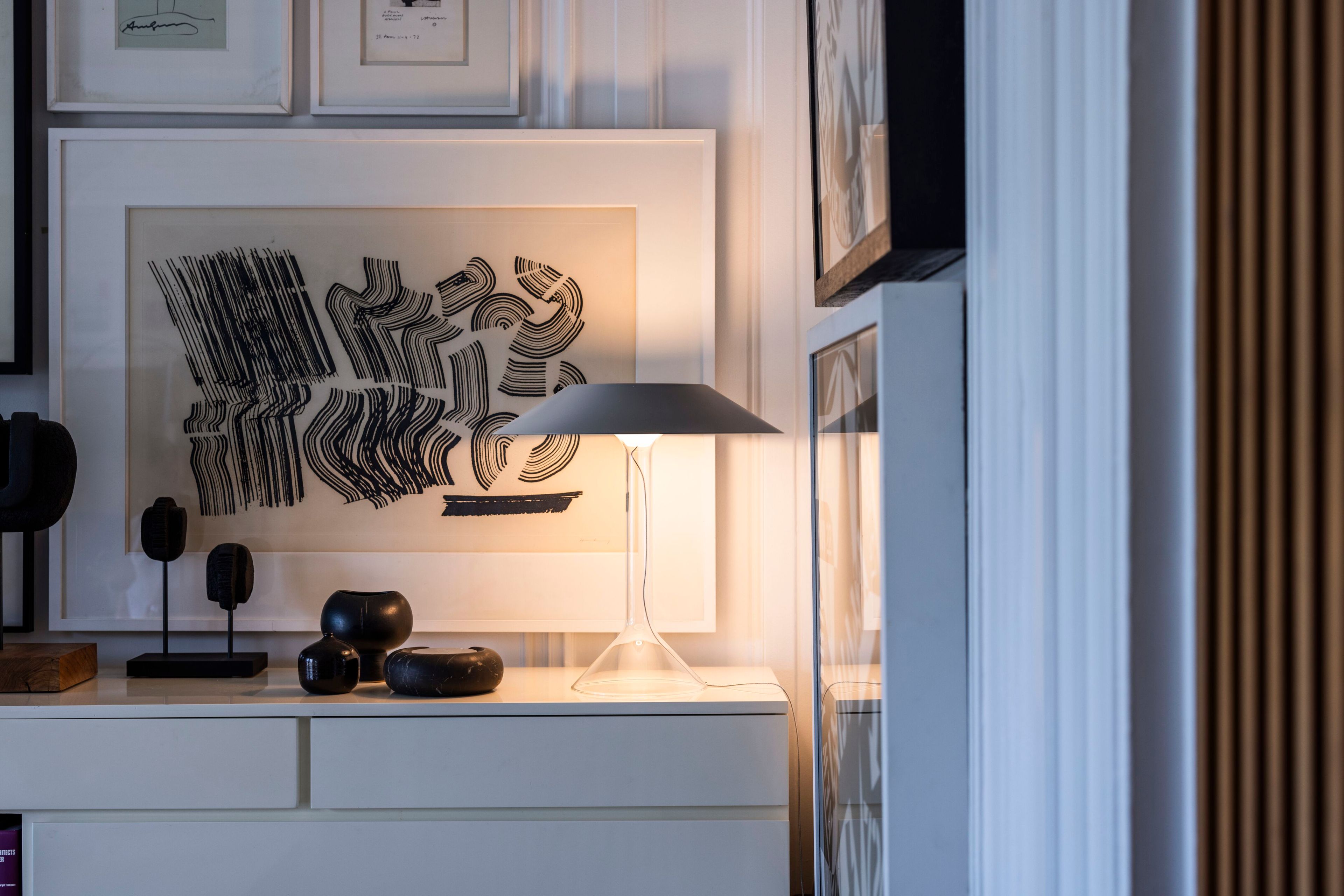 Настольная лампа из окрашенной стали и боросиликатного стекла Foscarini Chapeaux ARCH-00136305 - Вид №20