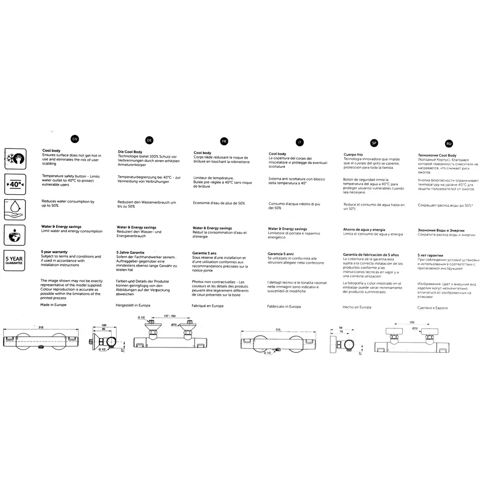 Термостат для душа Ideal Standard Ceratherm T25 STLM-2007907 - Вид №5