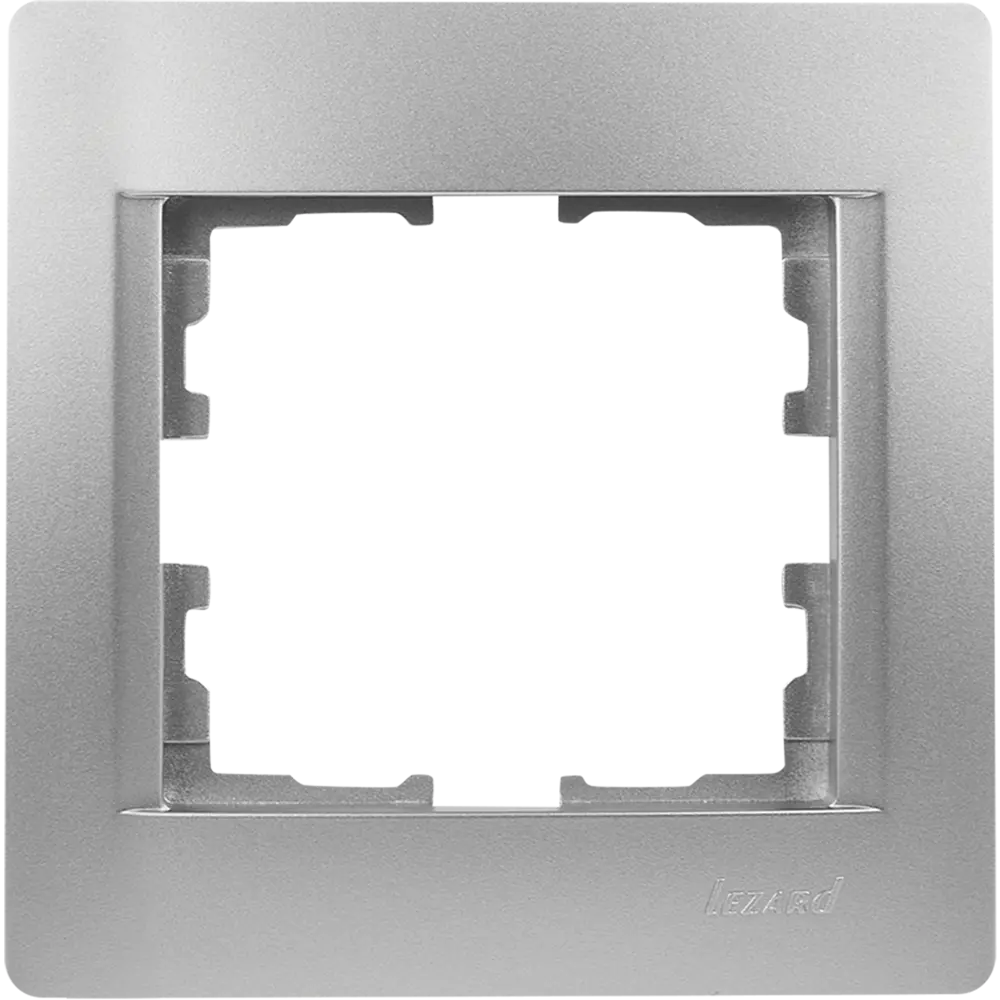 Рамка для розеток и выключателей Lezard Karina 1 пост горизонтальная цвет матовый серый STLM-2066712