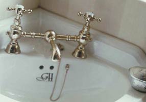 Gentry Home Таз большой белый Victorian Розовое золото GH101618 - Вид №1